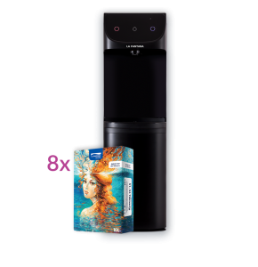 Dozator apa cu cutie 10L - Abonament Extra 8 cu watercooler negru in custodie 