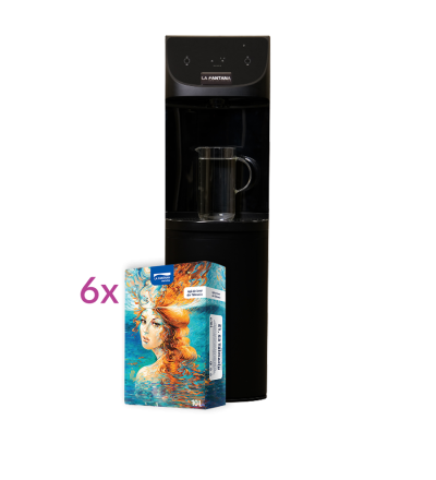 Dozator apă Extra Contactless 6 - Abonament Watercooler ( dozator apa ) și 60 litri apă de izvor pe lună, în sticlă reutilizabilă
