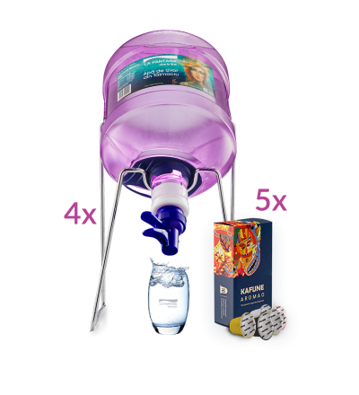 32 litri apă de izvor + 50 capsule Kafune AROMAO compatibile Nespresso