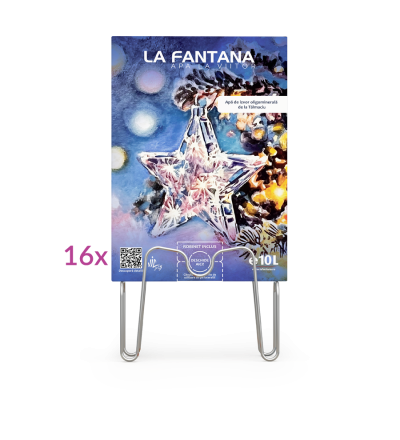 Apă plată - apă de izvor - 16 cutii de 10 litri - pachet Bag-in-box cu apă plată pentru acasă