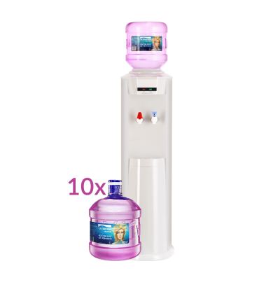 Dozator apă Confort Stil 10 - Abonament Watercooler ( dozator apa ) inclus + 80 litri apă de izvor pe lună, în sticlă reutilizabilă