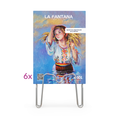 Apă plată - apă de izvor - 6 cutii de 10 litri - pachet Bag-in-box cu apă plată pentru acasă