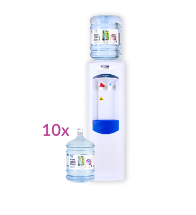 Watercooler Aquacool Ultra 10 - Subscription with watercooler and 190 liters of water, delivered monthly in 19l reusable bottles
