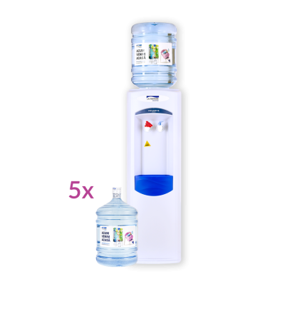Watercooler Aquacool Ultra 5 - Subscription with watercooler and 95 liters of water, delivered monthly in 19l reusable bottles