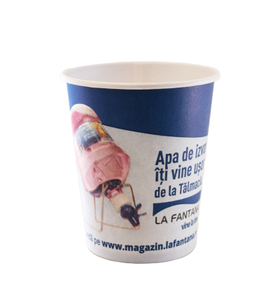 Pahare din carton inscriptionate - Potrivite pentru apă