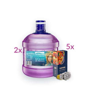 16 litri apă de izvor + 50 capsule Kafune compatibile Nespresso