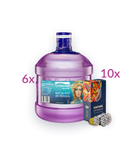 48 litri apă de izvor + 100 capsule Kafune compatibile Nespresso