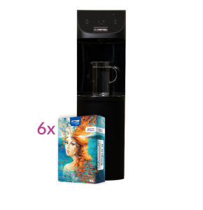 Dozator apă Extra Contactless 6 - Abonament Watercooler ( dozator apa ) și 60 litri apă de izvor pe lună, în sticlă reutilizabilă