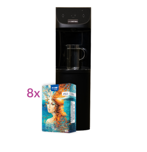Dozator apă Extra Contactless 8 - Abonament Watercooler ( dozator apa ) și 80 litri apă de izvor pe lună, în sticlă reutilizabilă