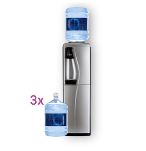 Dozator apă Aquacool Carbo 3 - Abonament Watercooler CARBO ( dozator apa ) inclus + 57 litri apă pe lună, în bidon reutilizabil de 19l