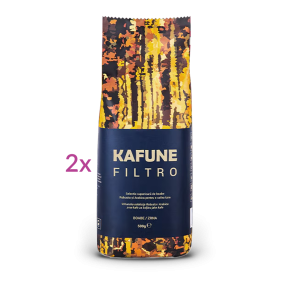 KAFUNE cafea boabe Filtro - Blend superior de cafea boabe 1kg pentru filtru, cu un retrogust persistent și ușor picant, cu note de ciocolată