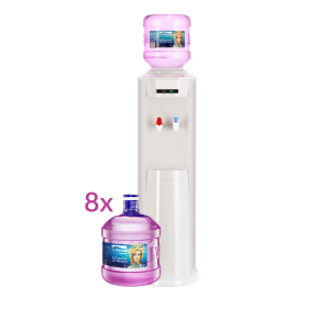 Dozator apă Confort Stil 8 - Abonament Watercooler ( dozator apa ) inclus + 64 litri apă de izvor pe lună, în sticlă reutilizabilă