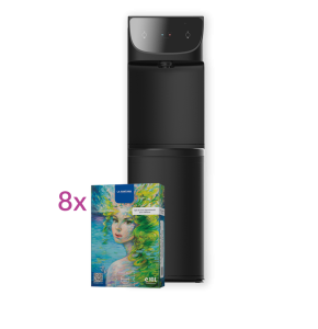 Dozator apa cu cutie 10L - Abonament Extra 8 cu watercooler negru in custodie 