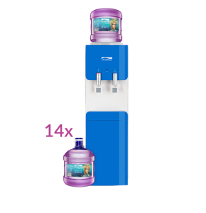 Dozator apă Confort Plus 14 - Abonament Watercooler ( dozator apa ) inclus + 112 litri apă de izvor pe lună, în sticlă reutilizabilă
