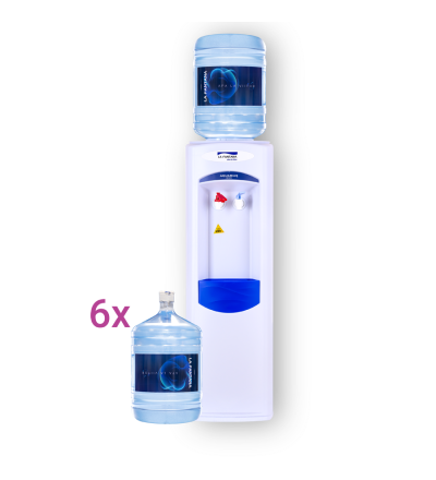 Dozator apa cu bidon apa 19L - Abonament Aquacool Ultra 6 cu watercooler in custodie 