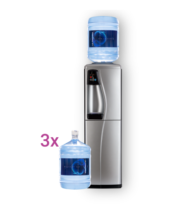 Dozator apa cu bidon 19L - Abonament Aquacool Carbo 3 cu watercooler in custodie 