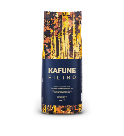 KAFUNE cafea boabe Filtro - Blend superior de cafea boabe 1kg pentru filtru, cu un retrogust persistent și ușor picant, cu note de ciocolată