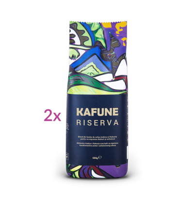 KAFUNE cafea boabe Riserva - Blend superior de cafea boabe 1 kg pentru espresso, cu un retrogust cu tonuri fructate