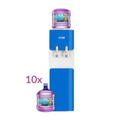 Dozator apă Confort Plus 10 - Abonament Watercooler ( dozator apa ) inclus + 80 litri apă de izvor pe lună, în sticlă reutilizabilă