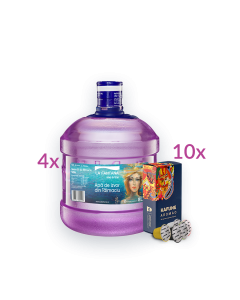 32 litri apă de izvor + 100 capsule Kafune compatibile Nespresso