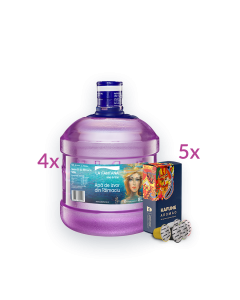 32 litri apă de izvor + 50 capsule Kafune compatibile Nespresso